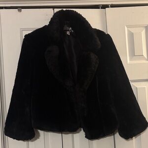 Victoria's Secret Black Faux Fur Jacket